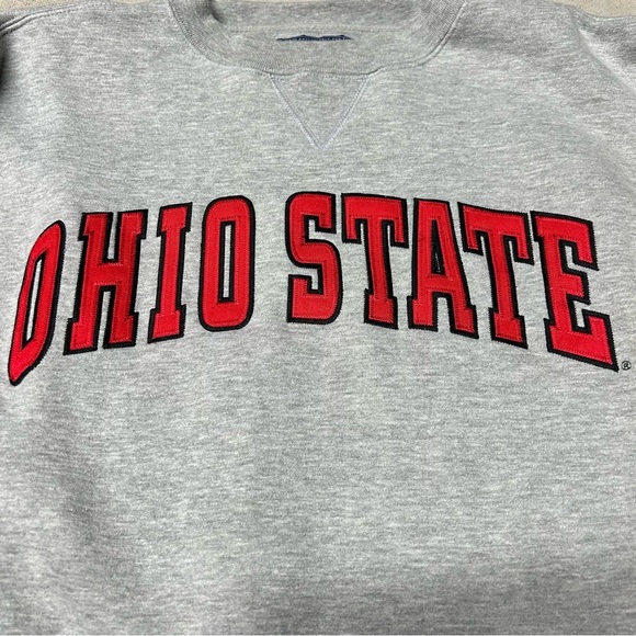 Champs Ohio State Embroidered Heathered Gray Pullover Crewneck Men’s Size Large - Picture 3 of 8